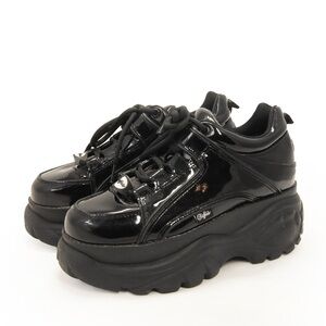 Buffalo David Bitton Shiny Black Platform Shoes